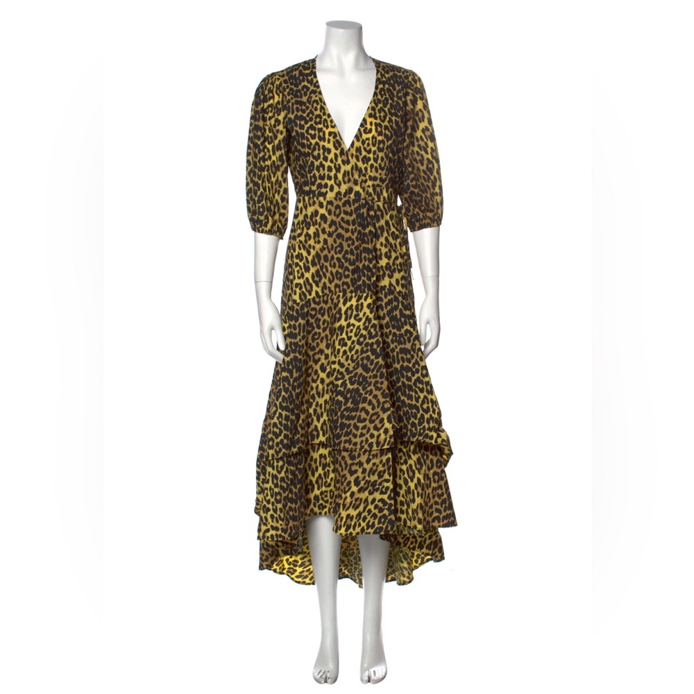 Ganni animal print dress fits like XS-S